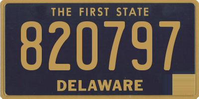 DE license plate 820797
