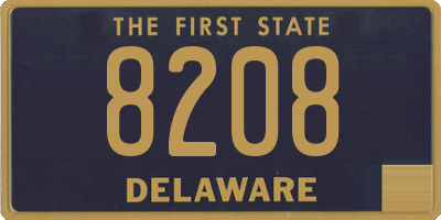 DE license plate 8208