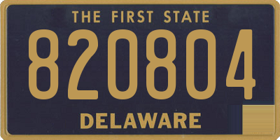 DE license plate 820804
