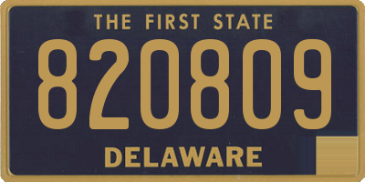 DE license plate 820809