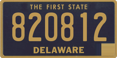 DE license plate 820812