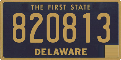 DE license plate 820813