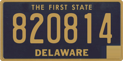 DE license plate 820814