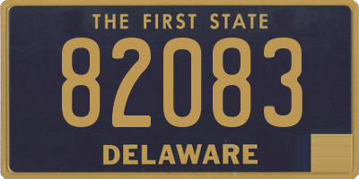 DE license plate 82083