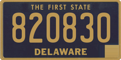 DE license plate 820830