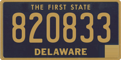 DE license plate 820833