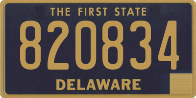 DE license plate 820834
