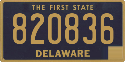DE license plate 820836