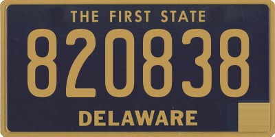 DE license plate 820838