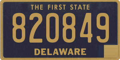 DE license plate 820849