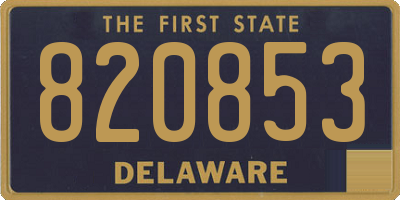 DE license plate 820853