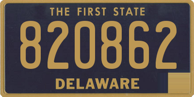 DE license plate 820862