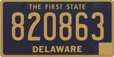 DE license plate 820863