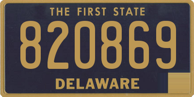 DE license plate 820869