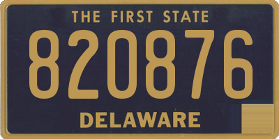 DE license plate 820876