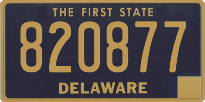 DE license plate 820877