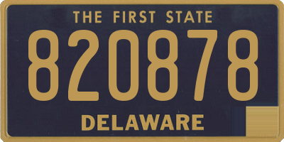 DE license plate 820878