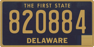 DE license plate 820884