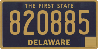 DE license plate 820885
