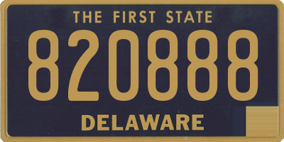 DE license plate 820888