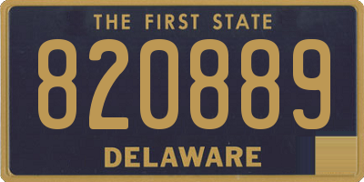 DE license plate 820889