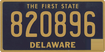 DE license plate 820896