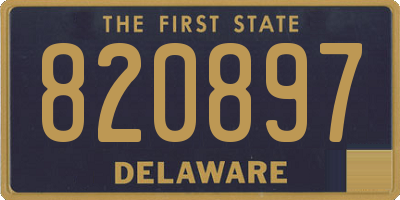 DE license plate 820897