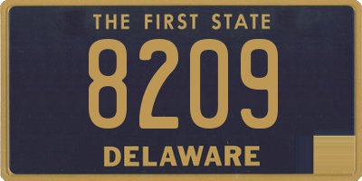 DE license plate 8209