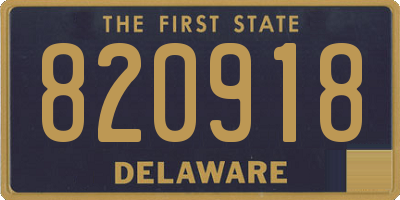 DE license plate 820918