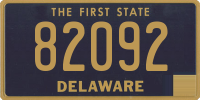 DE license plate 82092