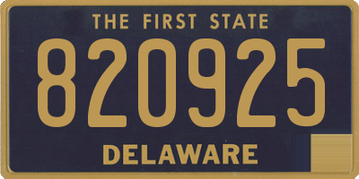 DE license plate 820925
