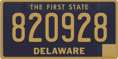 DE license plate 820928