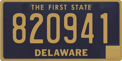DE license plate 820941