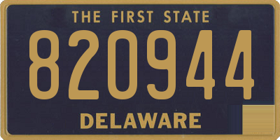 DE license plate 820944