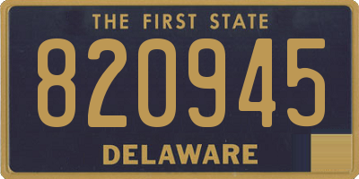 DE license plate 820945