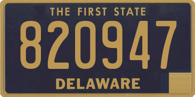 DE license plate 820947