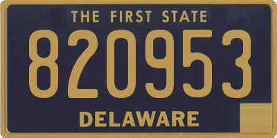 DE license plate 820953