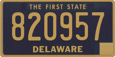 DE license plate 820957