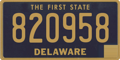 DE license plate 820958