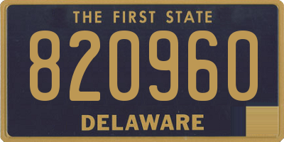DE license plate 820960