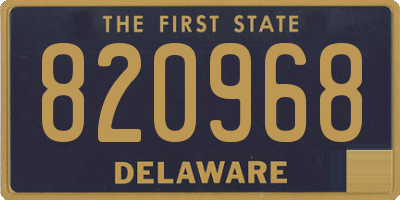 DE license plate 820968