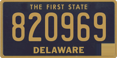 DE license plate 820969