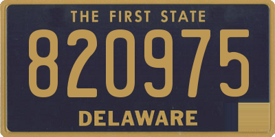 DE license plate 820975