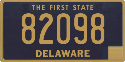 DE license plate 82098