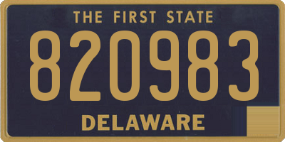 DE license plate 820983