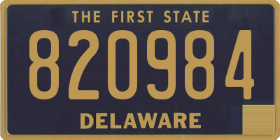 DE license plate 820984