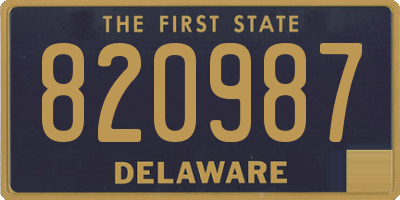 DE license plate 820987