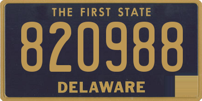 DE license plate 820988