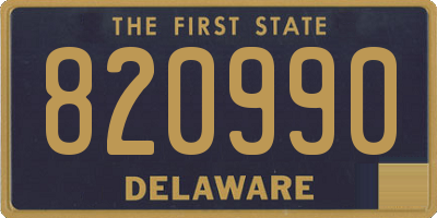 DE license plate 820990