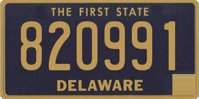 DE license plate 820991